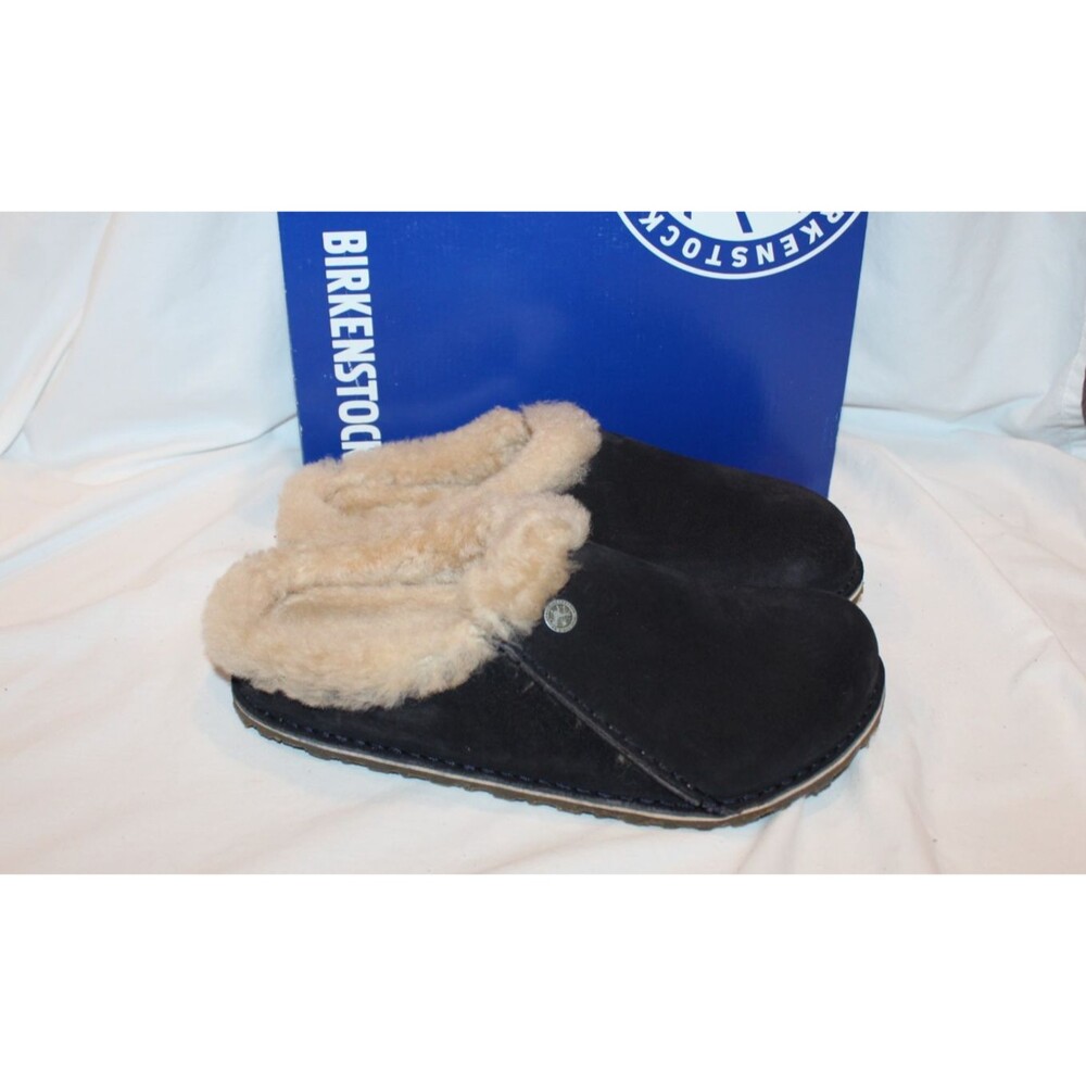 BIRKENSTOCK ZERMATT PREMIUM SHEARLING SUEDE CLOGS NEW MID BLUE EU 43 REGULAR